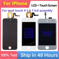 Tested LCD Display And touch Screen Assembly For Ipod Touch 4 A1367 5 5th A1509 A1421/ 6th A1574 / 7th A2178 Repair lcd Panel