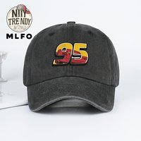 Trendy Vintage 95 Printed Washed Baseball Cap, Simple Fashion Soft Baseball Cap, Casual Sun Hat for Outdoor Activities, Size Adj