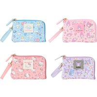 Kawaii Hello Kitty My Melody Kuromi Cinnamoroll Cartoon Printed ID Bag Hand-held Card Bag Coin Purse Sanrio Gift Toy for Girl