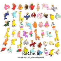 E.B.belle Multicolor Enamel Animal Giraffe Dalphin Dinosaur Fish Pendant Charm Fashion Jewelry Making DIY Accessories
