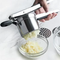Stainless Steel Potato Masher Ricer Press Puree Fruit Vegetable Juicer - Kitchen Tool for Crushing And Maker of Mashed Potatoes