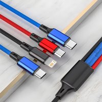 4 in 1 Multi Charger Cable For iPhone 15 14 13Pro Max Mini 5 in 1 USB Type C Fast Charging Cable for Android iPhone Huawei