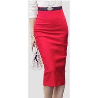 New Women's Long Professional Skirt high Waist After The Split Slim Package Hip One Step Skirt S-5XL