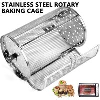 Rotisserie Basket Stainless Steel Grill Basket Oven Round Rack Heat Resistant Kitchen Grill Roaster Air Fryer Gadgets 2023