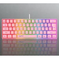 keyboard gaming 60% RGB gamer keyboards white mini small Pc wired key board backlit clavier Colorful teclados gamer Pink white