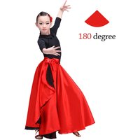 Smooth Spanish Flamenco Shawl Skirt Polyester Big Swing Belly Dance Costumes Ballroom Dance Performance Paso Doble Dance Dress