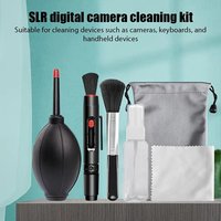 6-In-1 Camera Cleaning Kits Professional Air Blower DSLR Lens Cloth Pen Brush Cleaning Tool For CCD Sensor Camera Lens Keyboards