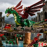 3-in-1 Medieval Flying Dragon Building Blocks Creative Bricks Educational Toys For Kids Boys Birthday Gift