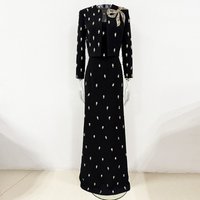 HIGH STREET Newest Fashion 2025 Vestido Women's Beaded Wrapped Chest Long Maxi Dress +Short Jacket
