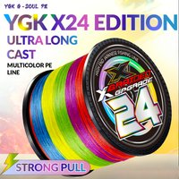New YGKX 24 Fishing Line Braided Fishing Line 300m/500M 24 Strands Braided Super Strong Multifilament line Carp Fishing pesca