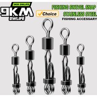Fishing Rolling Swivel Snap Fishing Hook Fast Connector Solid Rings Fishing Line Quick Link Carp Wear-resistant Rustproof Brass