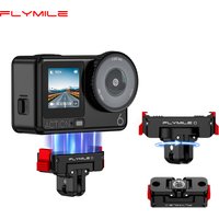 Flymile Magnetic Adapter for DJI Action 6/OSMO NANO Camera Accessories Plastic Rotating Quick Release Base Two Claw Expansion
