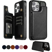 Wallet RFID Blocking Layer Protect Anti-Theft Magnetic Leather Cover For iPhone 17 Pro Max 17e Air 16e 16 15 Plus 14 13 12 11 XR