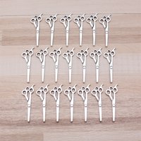 IFOCUS 20pcs/Lot Scissors Charms For DIY Jewelry Making Zinc Alloy 30x12mm/1.18x0.47inch