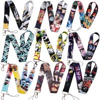 Satoru Gojo Lanyards for Key Anime Neck Strap For Card Badge Gym Keychain Key Holder DIY Hanging Rope Keyring Accessories Gifts
