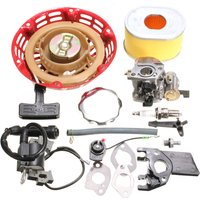 For Honda GX140 GX160 GX200 Carburetor Set Service Carburetor Plug Ignition Coil Recoil Gaskets