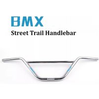 Pro 745mm BMX Bike Handlebars, Full Chromoly, 2-Piece Street/Park Bars, Lightweight Street Trial CrMo Steel Bicycle Bar