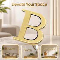 Mirror Finish Acrylic 3D Alphabet Decals Dimensional Letter Wall Stickers Decorate Indoor Home Backgrounds Reflective Surface
