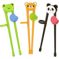 1/3PCS Cute Animal Learning Chopsticks Baby Training Food Grade Kids Tableware Cartoon Elementary Chopsticks Auxiliary Holder