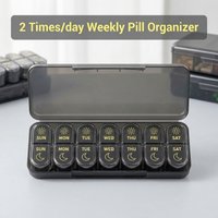 Portable Weekly Pill Organizer 7 Day AM & PM 2 Times a Day Box Large Case for Vitamins Pills Fish Oil Prescription Medication