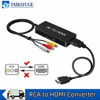 1080P RCA to HDMI-compatible Audio Video Converter AV to HDMI Adapter Support PAL/NTSC for PS2 PS3 XBOX VHS DVD Blu-Ray Player