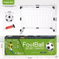Football Goal Sports Foldable Children's Football Gate with Pump & Ball Portable Soccer Goal for Outdoor Training Toy
