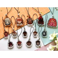 Odyssey Inspired Acrylic Phone Charms Greek Mythology Keychains Creative Bag Pendant Decor Gift