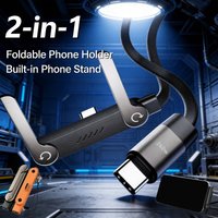 2-in-1 240w Data Wire with Built in Phone Stand Fast Charge T-shaped Holder Charging Desk Holder Multi-device Compatible