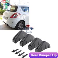 LAICY 4pcs for Suzuki Swift RS Rear Bumper Lip Rear Diffuser Defuzer Shark Fins Curved Spoiler Lip Wing Splitter