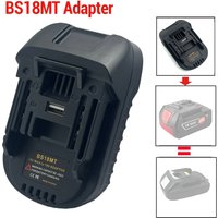 BS18MT Battery Adapter with USB Charging Socket for Bosch 18V Battery Convert to Makita 18V BL1830 (Adapter only)