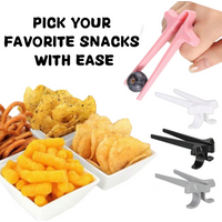 1/4pcs Lazy Snack Clip Finger Chopsticks Keep Hands Clean Chips Holder for Playing Games Player Eat Single-handed Food Grabber