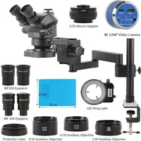 3.5X-100X 200X Simul Focul Parfocal Stereo Trinocular Microscope Objective Lens 55MP 48MP 24MP 4K HDMI USB Type C Digital Camera