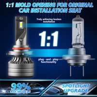 H11 9005 9006 LED Headlights High/Low Beam HB3 HB4 Led Canbus Car Light Bulbs 60000LM Super Bright Turbo Light With Cooling Fan