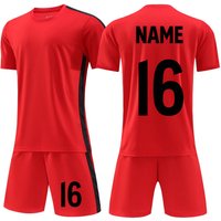 Custom Soccer Jersey Set Kids Soccer Tracksuit Jersey Kits Quick Drying Breathable Man Children Team Training Football Uniform