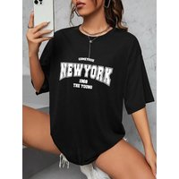 When 1968 The New York Is Young Woman T shirt Girl Oversize Daily Top Female Creativity Streettshirt Individual Casual Clothes