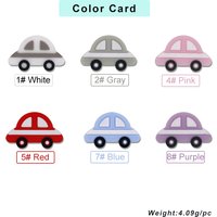 5Pcs Car Airplane Silicone Beads Rainbow Collection For Jewelry Making DIY Pendants Accessories