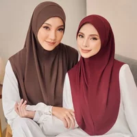 Modal Hijab Jersey Hijabs for Women Hijab Turban Arab Headgear Double Round Headscarf Bonnet Hijab Turbante Feminino Para Festa