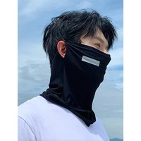 AliExpress NONE Summer Ice Silk Sunscreen Mask For Men Women Outdoor Cycling Face Cover Solid Color Neck Wrap UV Protection Ear Bandana Scarf