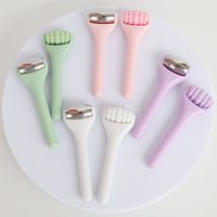 2PC Facial Roller Set With Boxes Stainless Steel Ice Roller&Silicone Massage Roller Face Icing Reduce Swelling Skin Massage Care