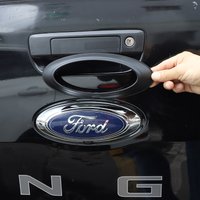 Dla Ford Ranger Wildtrak T6 T7 T8 2015-2022 ABS Włókno węglowe / Czarna klapa tylna samochodu Logo Pokrywa Dekoracyjna Naklejka Akcesoria samochodowe