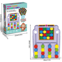 Four-Color Tic-Tac-Toe Logic Thinking Training Color Recognition Pairing Early Education Puzzle Toy for Kids