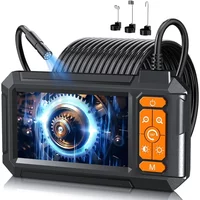 Industrial Endoscope Camera 4.3inch IPS Screen 8mm HD1080P IP67 Waterproof 8 LED Light Inspection Borescope for Pipe Car Repair