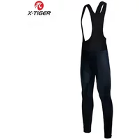 X-TIGER Men's Long Cycling Pants Winter Warm MTB Bike Pants Bike Tights Coolmax 5D Gel Pad Keep Warm Bib Pants Bicycle Clothing
