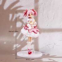 18cm Madoka Kaname Action Figure Puella Magi Madoka Magica Anime Collectible Statue Desktop Decor Gift For Kids Fans