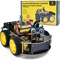 Keyestudio 4WD Multi BT Robot Car Kit V2.0 W/LED Display For Arduino Robot Kit DIY Electronic Kit/Programming Car Kit