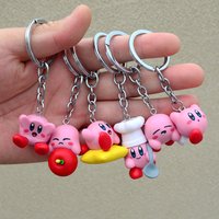 Anime 12 Models Super Cute Kawaii Kirby Figures Keychain Portable Popular Models Anime Perfect Child Gift Toys