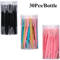30Pcs/50pcs Bottle Eyebrow Razors Safe Blades Trimming Tools With Container Facial Eye Brow Trimmer In Case Hair Removal Shaver