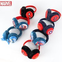 AliExpress BEAST KINGDOM Marvel Cartoon Anime Peripherals Captain America Spiderman Boys and Girls Winter Cycling Fashion Trend Warm Frostproof Earmuffs