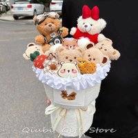 Birthday Gifts for Girlfriend - Cute Doll Bouquet Flowers, Lovely Surprise Present Idea for Her Special Day Valentine's Day