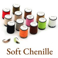 20m/Spool Soft Chenille Ultra Soft&Fluffy Fly Tying Material-Natural Curved Dub Yarn for Nymphs Scuds Streamers Dry/Wet Flies